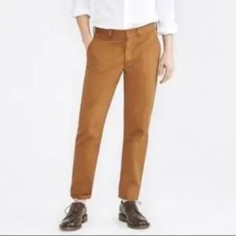 J Crew The Suttom Men's Brown Chino Pants Size 32/30 Pockets Casual